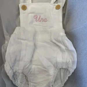 Bonita's Personalised Classic Baby Romper - White<Boutique Bonita Discount
