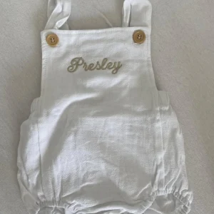 Bonita's Personalised Classic Baby Romper - White<Boutique Bonita Discount