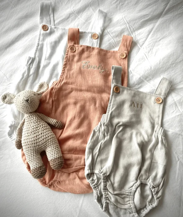 Bonita's Personalised Classic Baby Romper - Blush<Boutique Bonita Hot
