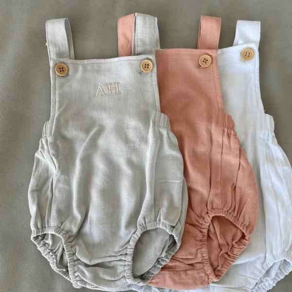 Bonita's Personalised Classic Baby Romper - White<Boutique Bonita Discount
