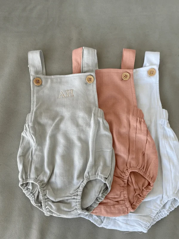 Bonita's Personalised Classic Baby Romper - Blush<Boutique Bonita Hot