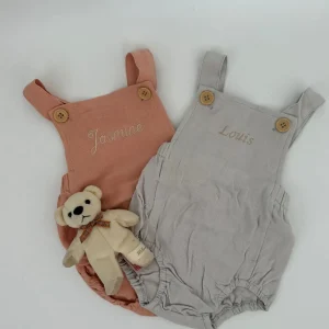 Bonita's Personalised Classic Baby Romper - Grey<Boutique Bonita New