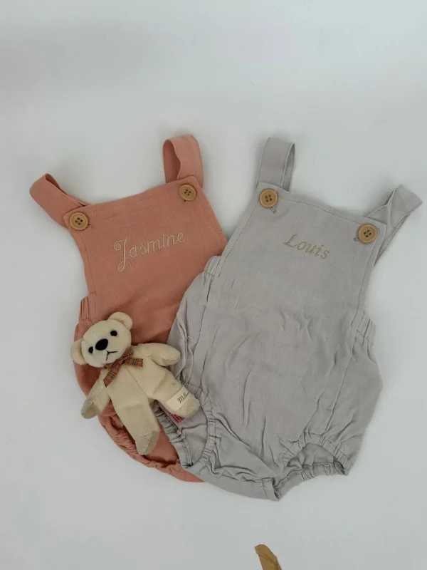 Bonita's Personalised Classic Baby Romper - Grey<Boutique Bonita New