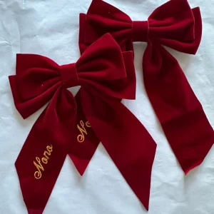 Bonita's Personalised Large Velvet Bows<Boutique Bonita Outlet