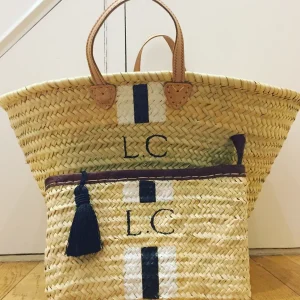 Bonita's Personalised Palm Leaf Clutch - Stripes<Boutique Bonita Outlet