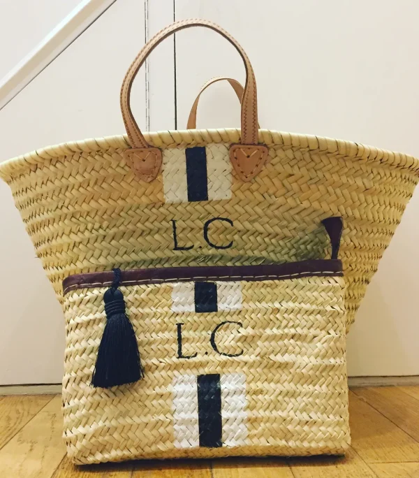 Bonita's Personalised Palm Leaf Clutch - Stripes<Boutique Bonita Outlet