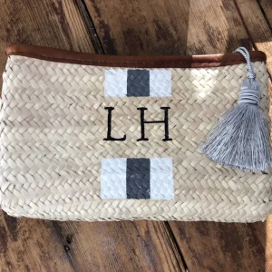 Bonita's Personalised Palm Leaf Clutch - Stripes<Boutique Bonita Outlet