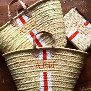 Bonita's Personalised Palm Leaf Clutch - Stripes<Boutique Bonita Outlet