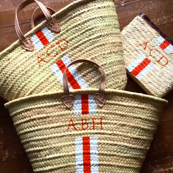 Bonita's Personalised Palm Leaf Clutch - Stripes<Boutique Bonita Outlet