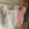 Bonita's Personalised Ruffle Romper - White<Boutique Bonita Sale