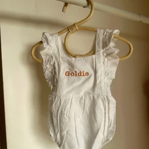 Bonita's Personalised Ruffle Romper - White<Boutique Bonita Sale
