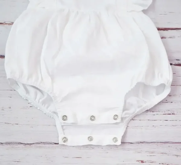 Bonita's Personalised Ruffle Romper - White<Boutique Bonita Sale