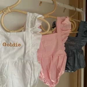 Bonita's Personalised Ruffle Romper - White<Boutique Bonita Sale