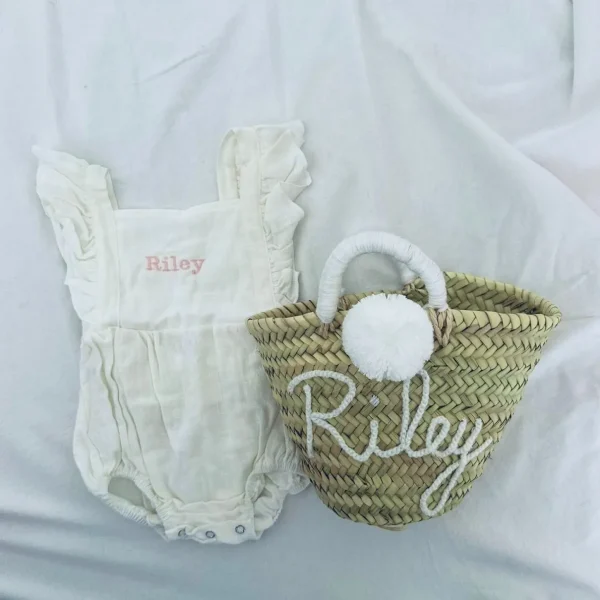 Bonita's Personalised Ruffle Romper - White<Boutique Bonita Sale