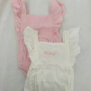 Bonita's Personalised Ruffle Romper - White<Boutique Bonita Sale
