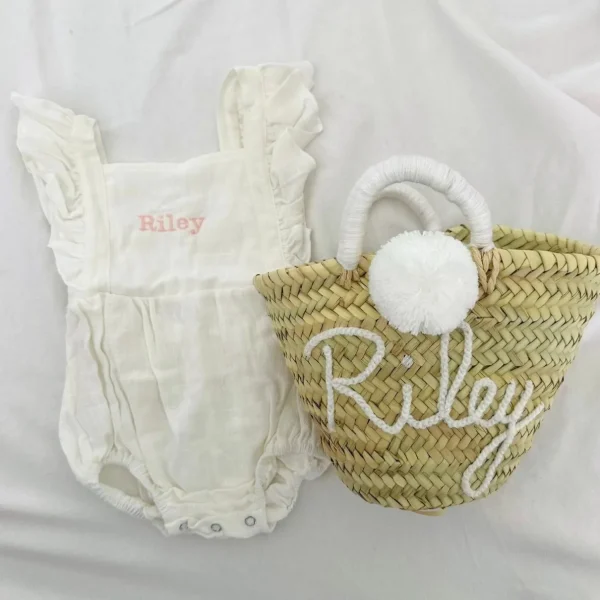 Bonita's Personalised Ruffle Romper - White<Boutique Bonita Sale