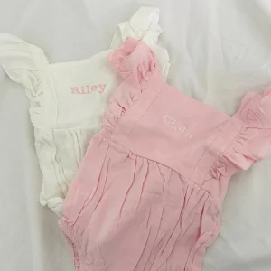 Bonita's Personalised Ruffle Romper - White<Boutique Bonita Sale