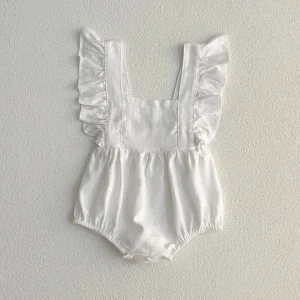 Bonita's Personalised Ruffle Romper - White<Boutique Bonita Sale