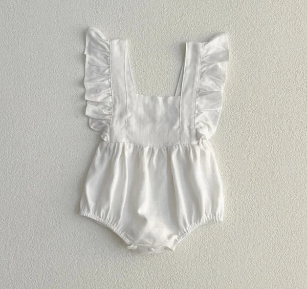 Bonita's Personalised Ruffle Romper - White<Boutique Bonita Sale