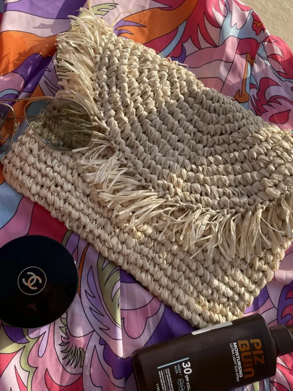 Bonita's Raffia Fringe Beach Clutch<Boutique Bonita Discount