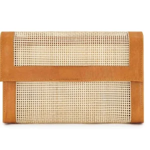 Bonita's Rattan & Leather Clutch<Boutique Bonita Hot