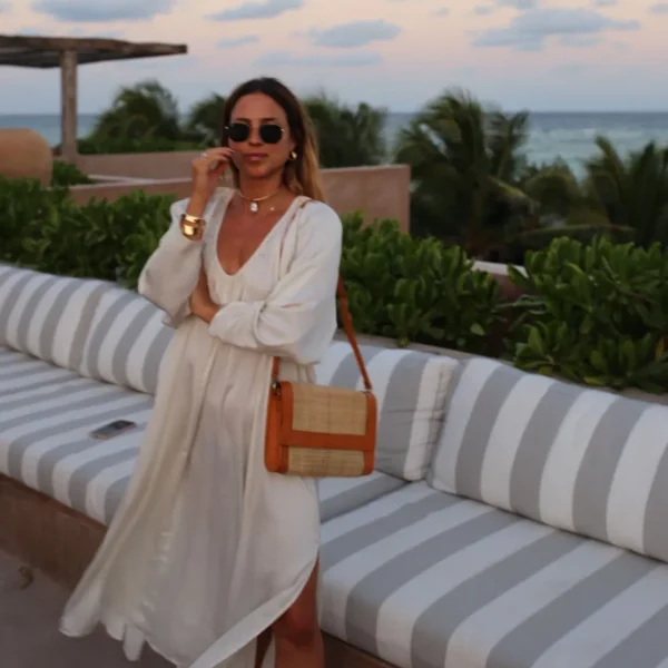 Bonita's Rattan & Leather Clutch<Boutique Bonita Hot