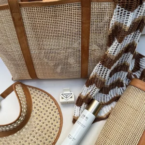 Bonita's Rattan & Leather Clutch<Boutique Bonita Hot