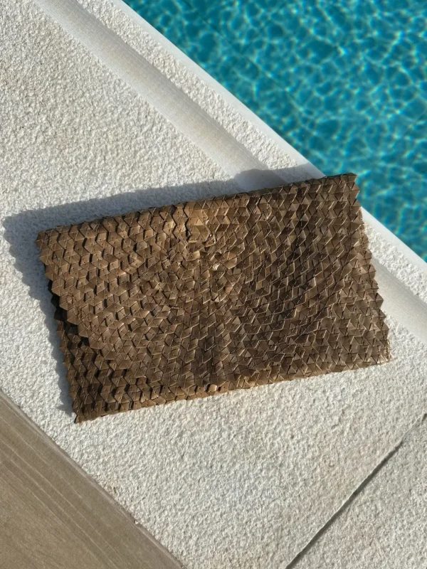 Bonita's Rattan Clutch Bag - Tan<Boutique Bonita Sale