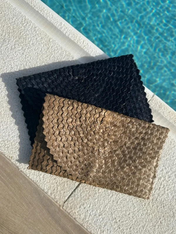 Bonita's Rattan Clutch Bag - Tan<Boutique Bonita Sale