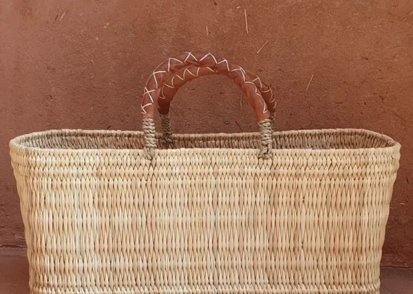Bonita's Reed Storage Baskets with Leather Handles<Boutique Bonita Sale