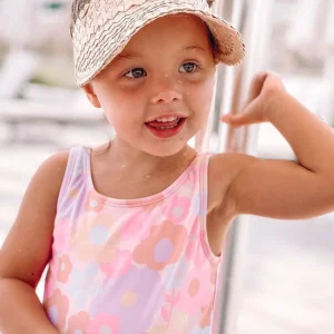 Child Rattan Beach Visor - Cream<Boutique Bonita Outlet