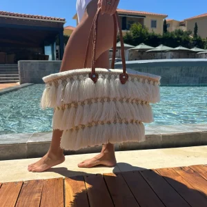 Cream Tassel Basket<Boutique Bonita Best