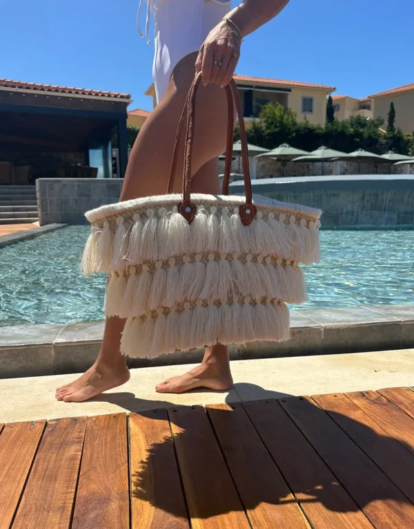 Cream Tassel Basket<Boutique Bonita Best