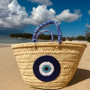 Limited Edition Medium Evil Eye Palm Basket<Boutique Bonita Clearance