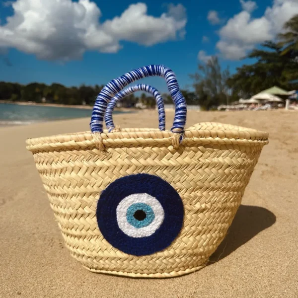 Limited Edition Medium Evil Eye Palm Basket<Boutique Bonita Clearance