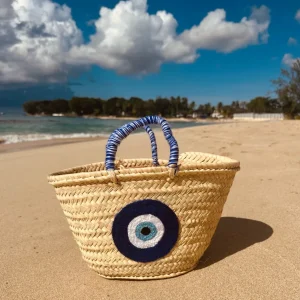 Limited Edition Medium Evil Eye Palm Basket<Boutique Bonita Clearance
