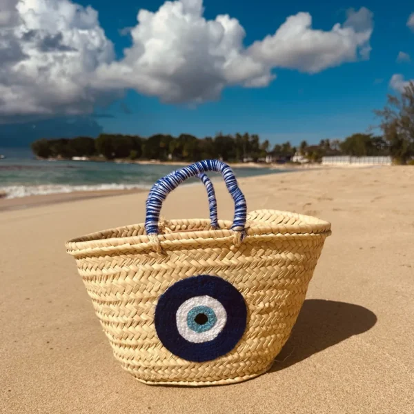 Limited Edition Medium Evil Eye Palm Basket<Boutique Bonita Clearance