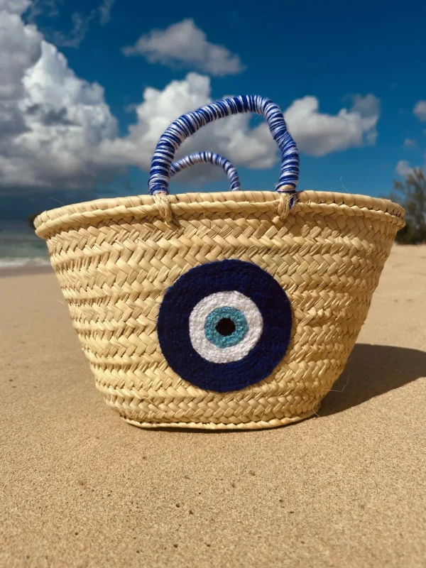 Limited Edition Medium Evil Eye Palm Basket<Boutique Bonita Clearance