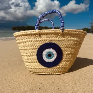 Limited Edition Medium Evil Eye Palm Basket<Boutique Bonita Clearance