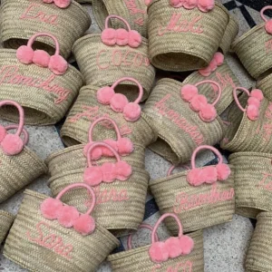 Medium Personalised Pom Pom Basket<Boutique Bonita Fashion
