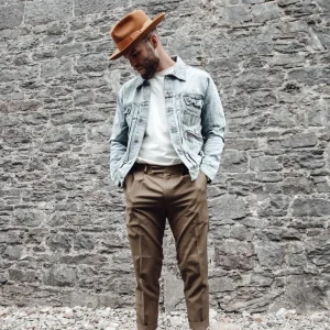 Men's Classic Stiff Brim Wool Fedora - Tan<Boutique Bonita New