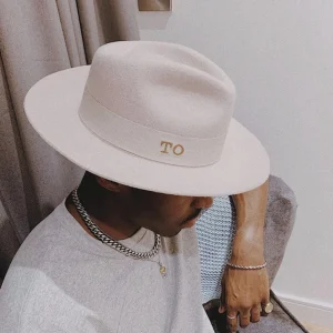Men's Classic Stiff Brim Wool Fedora - Coconut<Boutique Bonita Sale