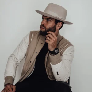 Men's Classic Stiff Brim Wool Fedora - Coconut<Boutique Bonita Sale