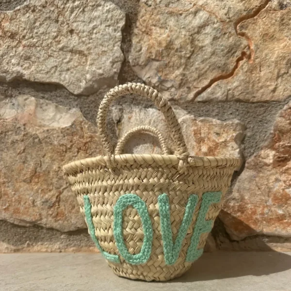 Mini 'LOVE' Palm Basket<Boutique Bonita Clearance