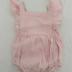 Personalised Pink Ruffle Baby Romper<Boutique Bonita Online