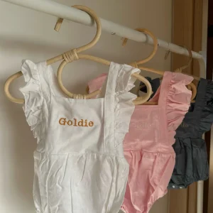 Personalised Pink Ruffle Baby Romper<Boutique Bonita Online