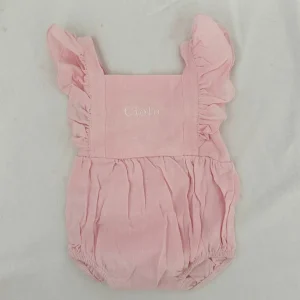 Personalised Pink Ruffle Baby Romper<Boutique Bonita Online