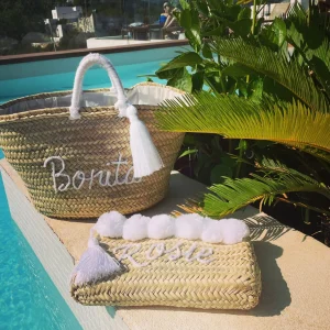 Personalised wool handle basket<Boutique Bonita Clearance