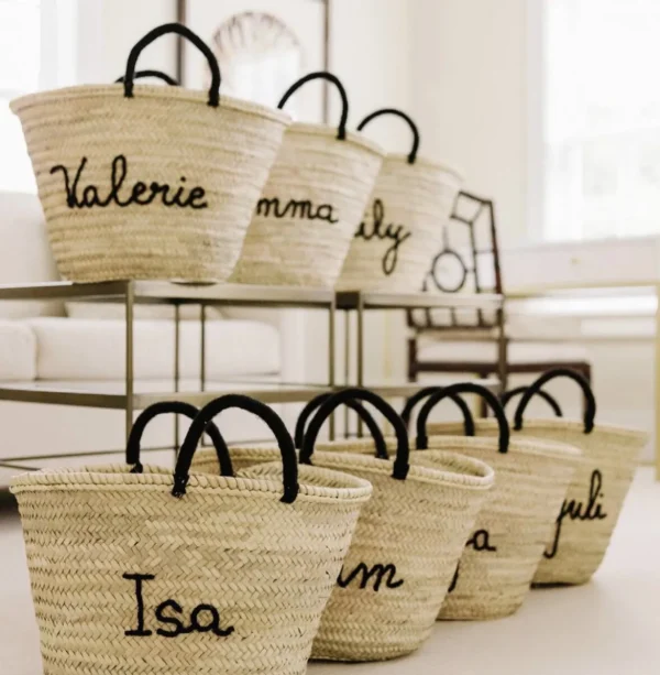 Personalised wool handle basket<Boutique Bonita Clearance