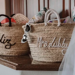 Personalised wool handle basket<Boutique Bonita Clearance